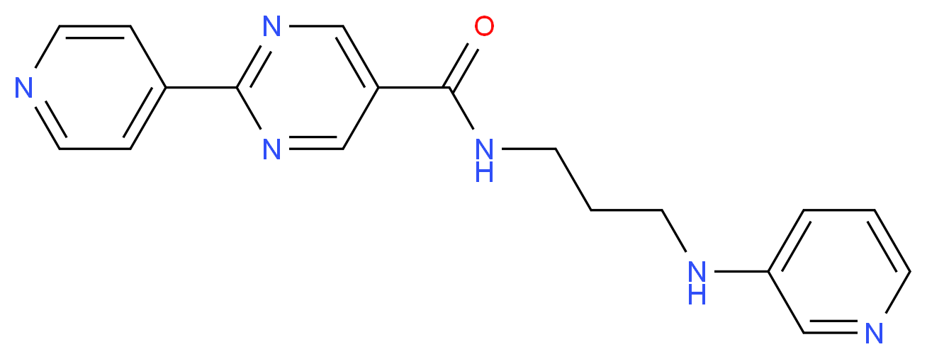 2-(4-pyridinyl)-N-[3-(3-pyridinylamino)propyl]-5-pyrimidinecarboxamide_分子结构_CAS_)