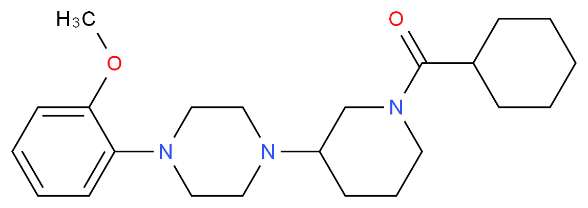 1-[1-(cyclohexylcarbonyl)-3-piperidinyl]-4-(2-methoxyphenyl)piperazine_分子结构_CAS_)