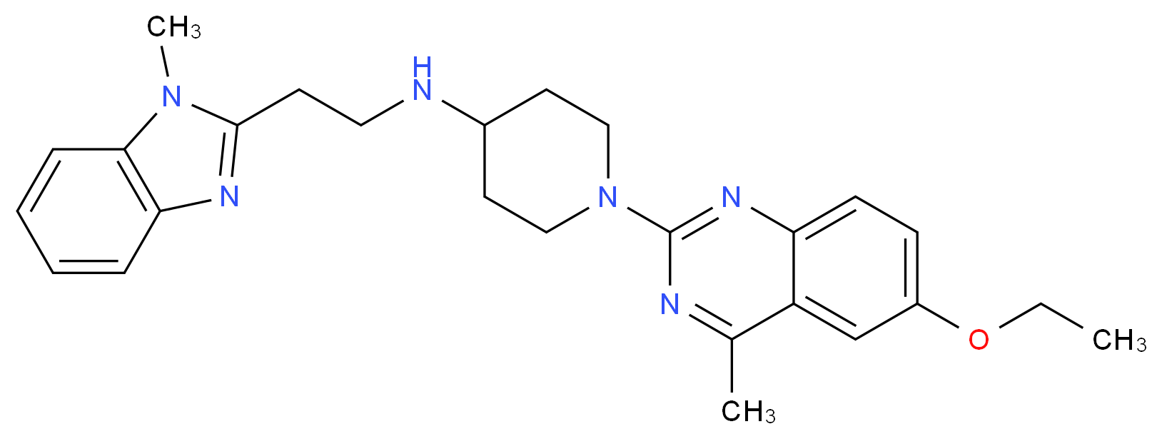 1-(6-ethoxy-4-methyl-2-quinazolinyl)-N-[2-(1-methyl-1H-benzimidazol-2-yl)ethyl]-4-piperidinamine_分子结构_CAS_)