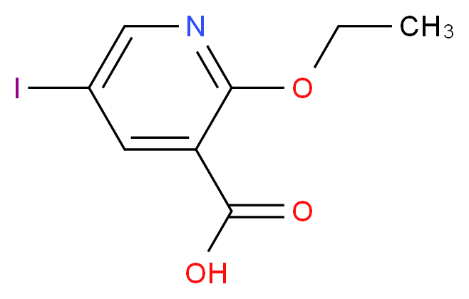 2-Ethoxy-5-iodonicotinic acid_分子结构_CAS_335078-07-4)