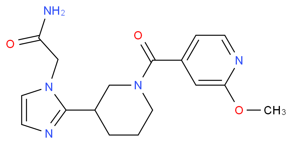 2-{2-[1-(2-methoxyisonicotinoyl)-3-piperidinyl]-1H-imidazol-1-yl}acetamide_分子结构_CAS_)