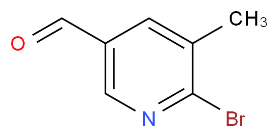6-bromo-5-methylpyridine-3-carbaldehyde_分子结构_CAS_885167-81-7