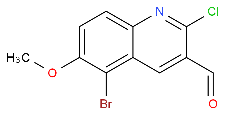 5-bromo-2-chloro-6-methoxyquinoline-3-carbaldehyde_分子结构_CAS_136812-26-5