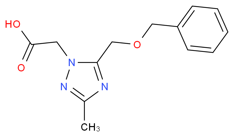 {5-[(benzyloxy)methyl]-3-methyl-1H-1,2,4-triazol-1-yl}acetic acid_分子结构_CAS_)
