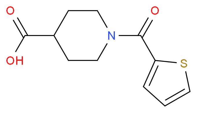 1-(thiophene-2-carbonyl)piperidine-4-carboxylic acid_分子结构_CAS_147636-34-8