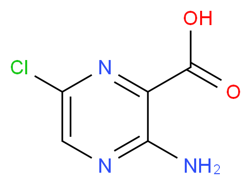 3-Amino-6-chloropyrazine-2-carboxylic acid_分子结构_CAS_2727-13-1)