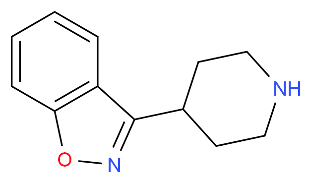 3-(4-Piperidinyl)-1,2-benzisoxazole Hydrochloride_分子结构_CAS_84163-22-4)
