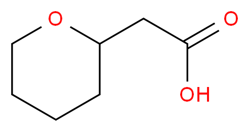 2-(oxan-2-yl)acetic acid_分子结构_CAS_13103-40-7