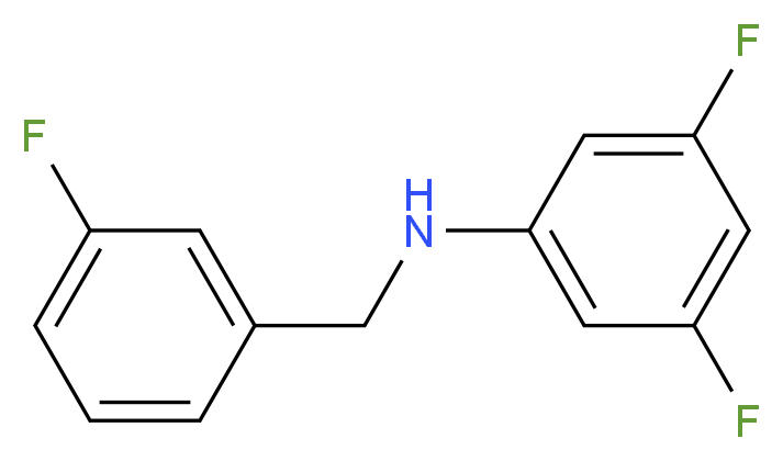 3,5-Difluoro-N-(3-fluorobenzyl)aniline_分子结构_CAS_1020962-48-4)