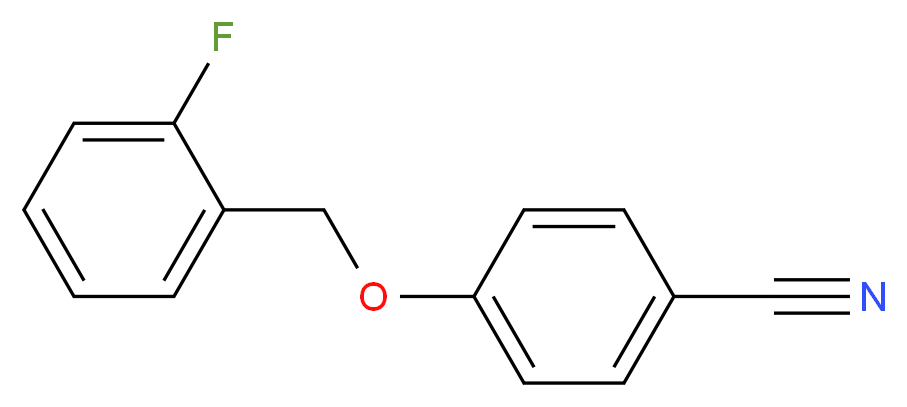 4-[(2-Fluorobenzyl)oxy]benzenecarbonitrile_分子结构_CAS_)