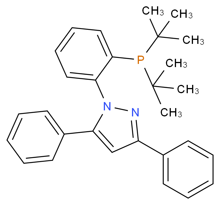 1-[2-[双(叔丁基)膦基]苯基]-3,5-二苯基-1H-吡唑_分子结构_CAS_628333-86-8)