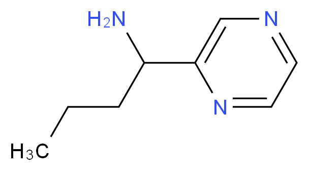 1-(pyrazin-2-yl)butan-1-amine_分子结构_CAS_885275-28-5