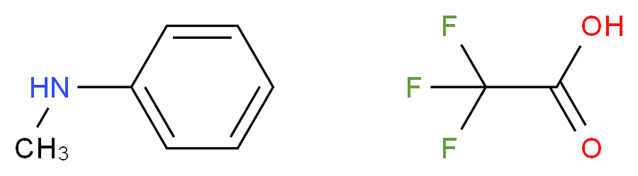 N-methylaniline; trifluoroacetic acid_分子结构_CAS_29885-95-8