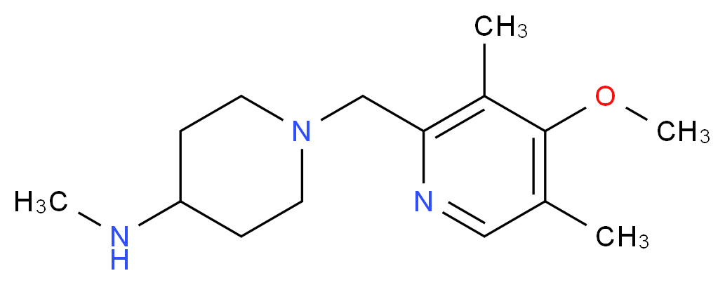 1-[(4-methoxy-3,5-dimethylpyridin-2-yl)methyl]-N-methylpiperidin-4-amine_分子结构_CAS_)