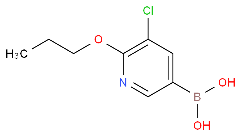 (5-Chloro-6-propoxypyridin-3-yl)boronic acid_分子结构_CAS_1150114-70-7)