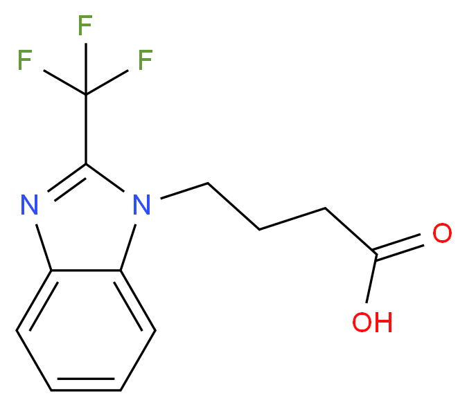 4-[2-(Trifluoromethyl)-1H-benzimidazol-1-yl]butanoic acid 97%_分子结构_CAS_876728-42-6)