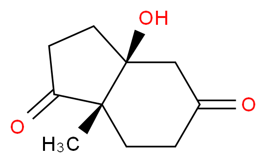 (3aS,7aS)-3a-hydroxy-7a-methyl-octahydro-1H-indene-1,5-dione_分子结构_CAS_33879-04-8