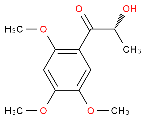 (2R)-2-hydroxy-1-(2,4,5-trimethoxyphenyl)propan-1-one_分子结构_CAS_1229005-35-9