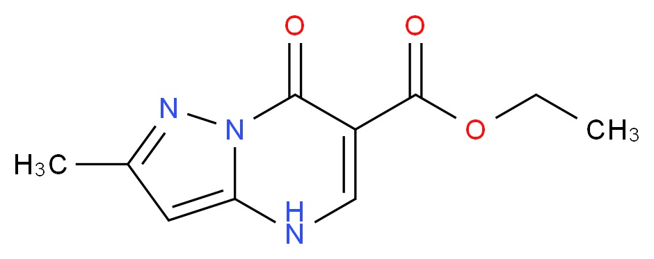ethyl 2-methyl-7-oxo-4H,7H-pyrazolo[1,5-a]pyrimidine-6-carboxylate_分子结构_CAS_99056-35-6