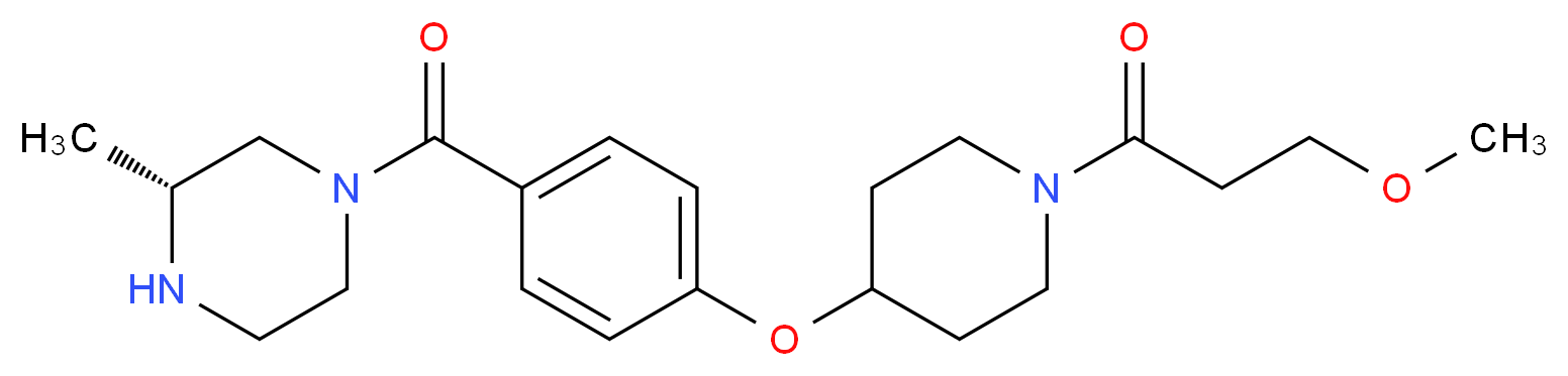 (3R)-1-(4-{[1-(3-methoxypropanoyl)piperidin-4-yl]oxy}benzoyl)-3-methylpiperazine_分子结构_CAS_)