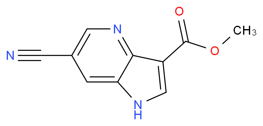 methyl 6-cyano-1H-pyrrolo[3,2-b]pyridine-3-carboxylate_分子结构_CAS_959245-07-9