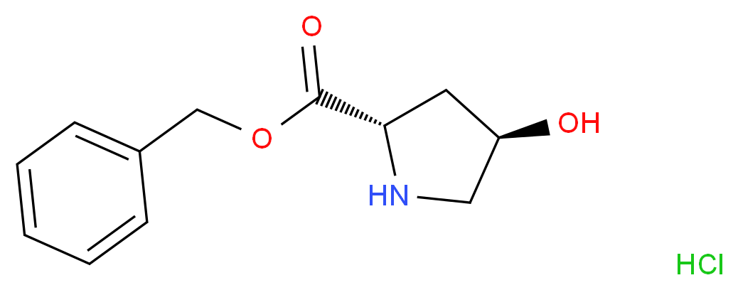 L-4-羟基脯氨酸苄酯 盐酸盐_分子结构_CAS_62147-27-7)
