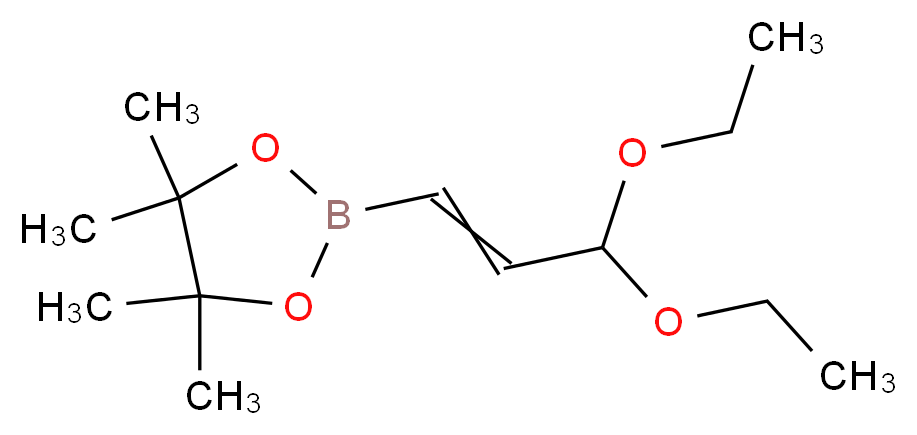 3,3-DIETHOXY-1-PROPENYLBORONIC ACID PINACOL ESTER_分子结构_CAS_153737-25-8)