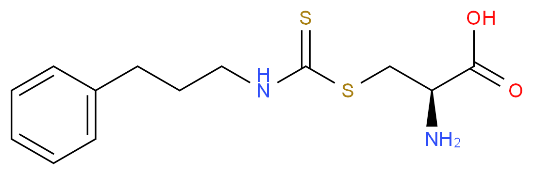 (2R)-2-amino-3-{[(3-phenylpropyl)carbamothioyl]sulfanyl}propanoic acid_分子结构_CAS_137915-13-0