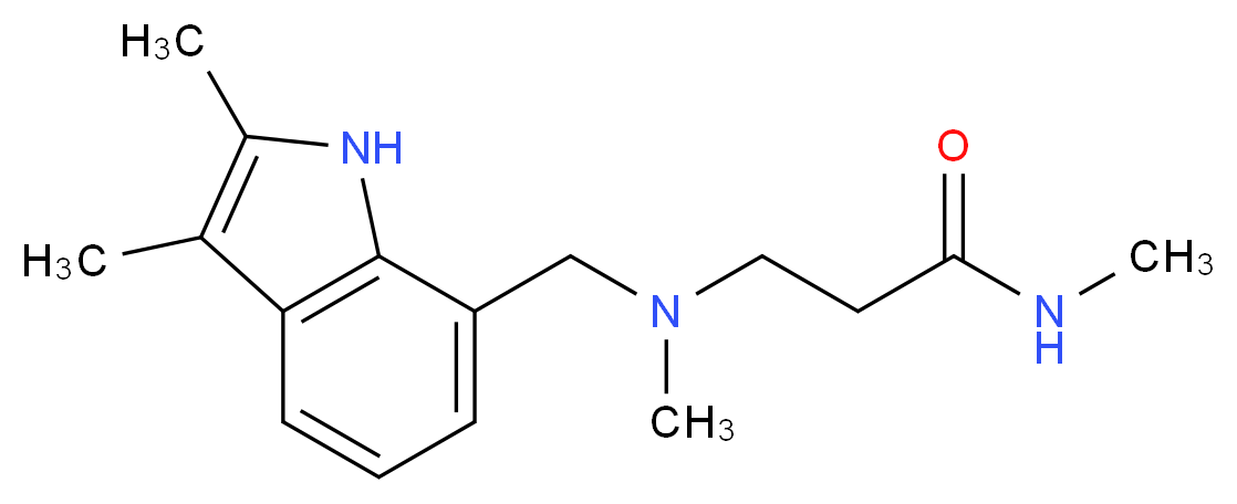 3-[[(2,3-dimethyl-1H-indol-7-yl)methyl](methyl)amino]-N-methylpropanamide_分子结构_CAS_)