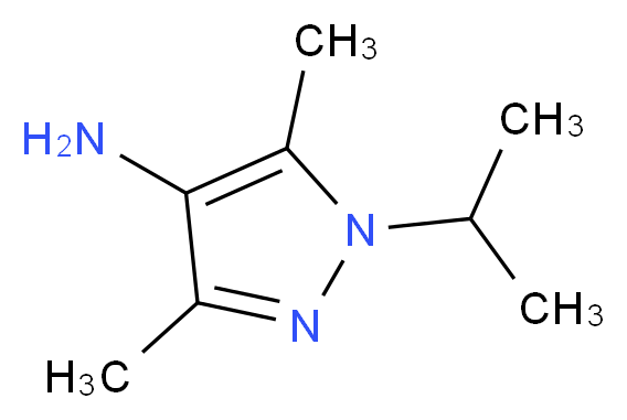 3,5-dimethyl-1-(propan-2-yl)-1H-pyrazol-4-amine_分子结构_CAS_60706-59-4