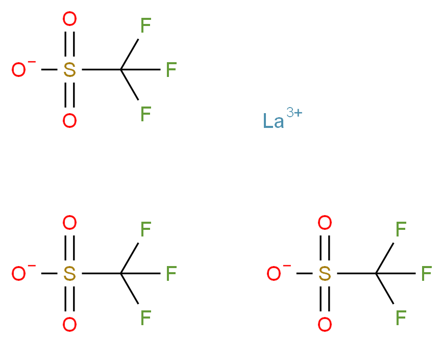 无水三氟甲基磺酸镧_分子结构_CAS_52093-26-2)