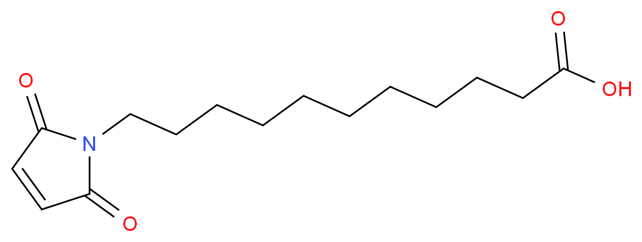 11-(2,5-dioxo-2,5-dihydro-1H-pyrrol-1-yl)undecanoic acid_分子结构_CAS_57079-01-3