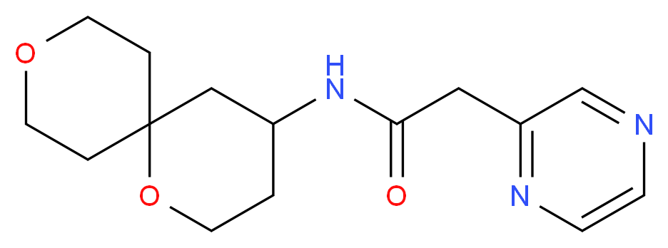 N-1,9-dioxaspiro[5.5]undec-4-yl-2-pyrazin-2-ylacetamide_分子结构_CAS_)