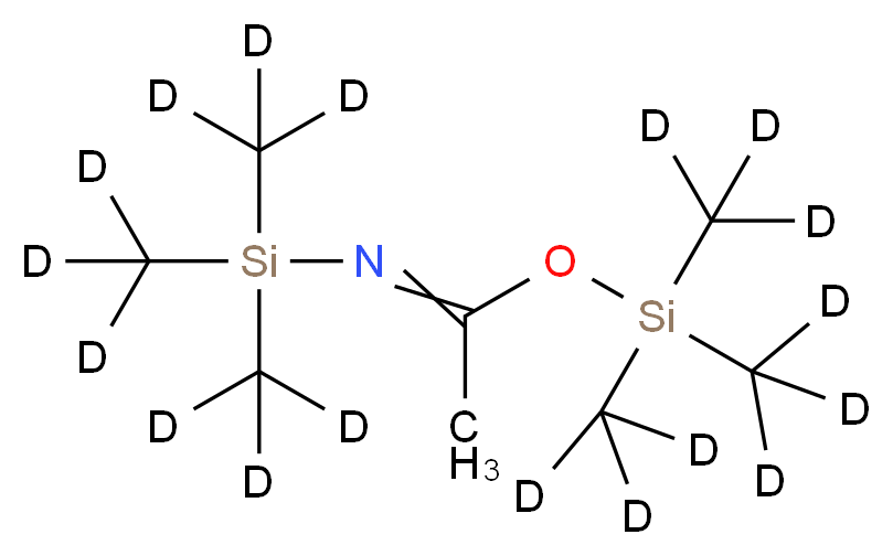 tris(<sup>2</sup>H<sub>3</sub>)methylsilyl N-[tris(<sup>2</sup>H<sub>3</sub>)methylsilyl]ethanecarboximidate_分子结构_CAS_203784-65-0