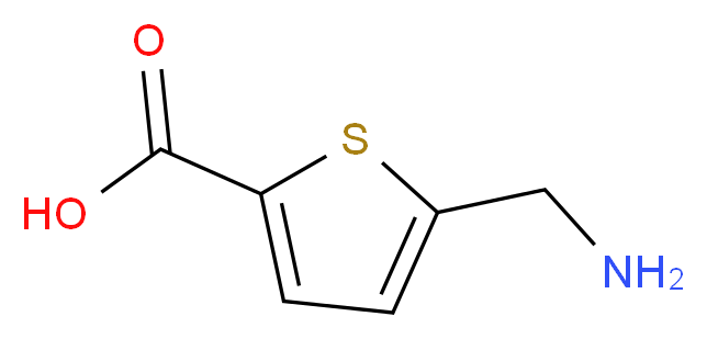 5-(aminomethyl)thiophene-2-carboxylic acid_分子结构_CAS_120889-75-0)