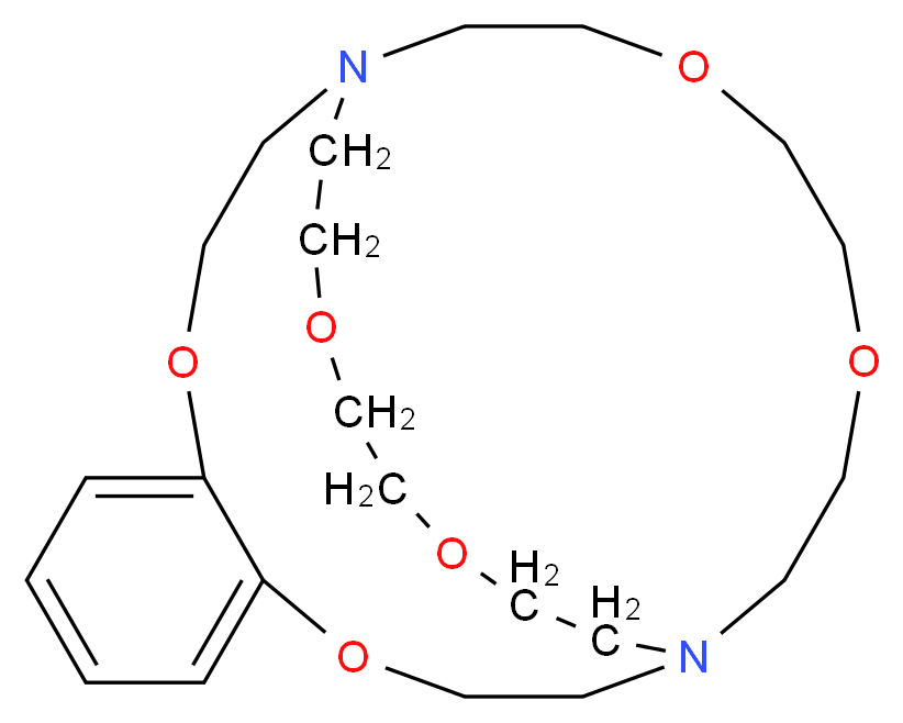 4,11,17,20,25,28-hexaoxa-1,14-diazatricyclo[12.8.8.0<sup>5</sup>,<sup>1</sup><sup>0</sup>]triaconta-5,7,9-triene_分子结构_CAS_31250-18-7