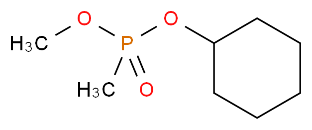 cyclohexyl methyl methylphosphonate_分子结构_CAS_7040-52-0