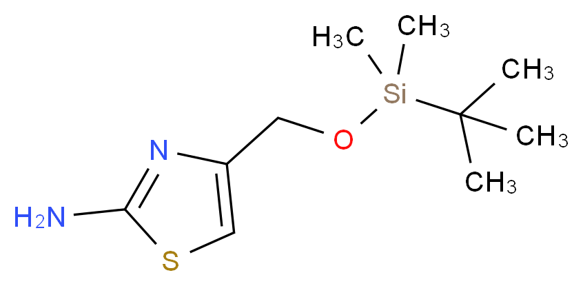 4-{[(tert-butyldimethylsilyl)oxy]methyl}-1,3-thiazol-2-amine_分子结构_CAS_752241-92-2