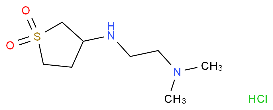 3-{[2-(dimethylamino)ethyl]amino}-1λ<sup>6</sup>-thiolane-1,1-dione hydrochloride_分子结构_CAS_93114-08-0