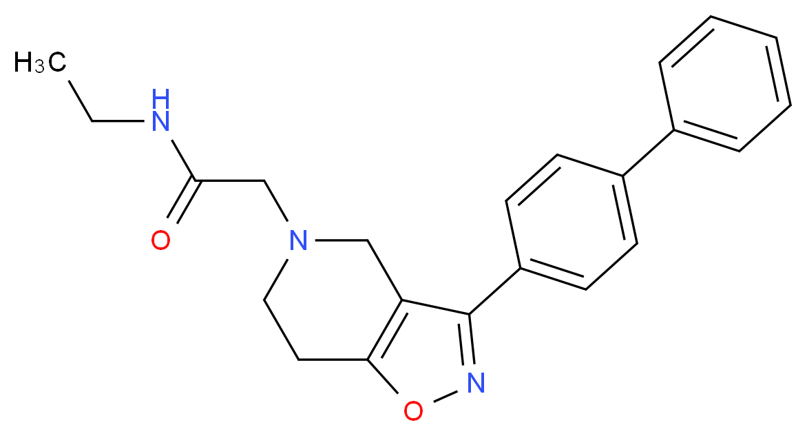 2-(3-biphenyl-4-yl-6,7-dihydroisoxazolo[4,5-c]pyridin-5(4H)-yl)-N-ethylacetamide_分子结构_CAS_)