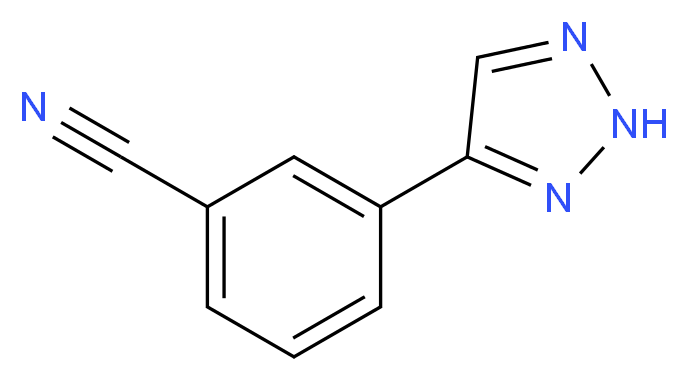 3-(2H-1,2,3-Triazol-4-yl)benzonitrile_分子结构_CAS_550364-01-7)
