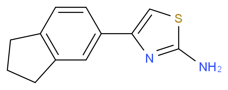 4-(2,3-dihydro-1H-inden-5-yl)-1,3-thiazol-2-amine_分子结构_CAS_59543-75-8