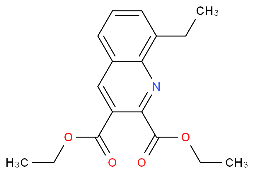8-ETHYLQUINOLINE-2,3-DICARBOXYLIC ACID DIETHYL ESTER_分子结构_CAS_948291-49-4)