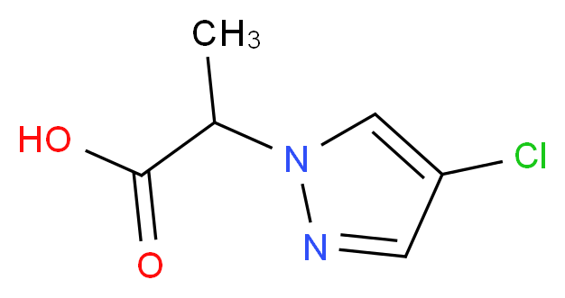 2-(4-chloro-1H-pyrazol-1-yl)propanoic acid_分子结构_CAS_51363-82-7