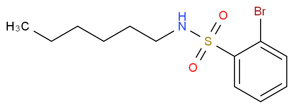 2-Bromo-N-hexylbenzenesulphonamide_分子结构_CAS_)