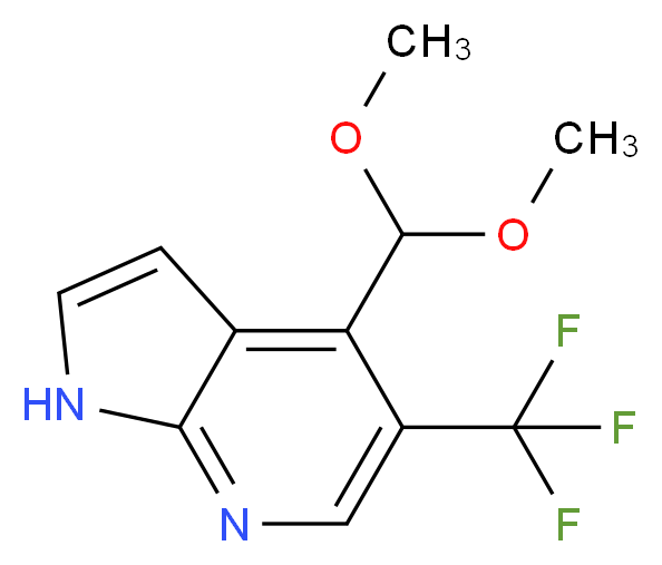 4-(Dimethoxymethyl)-5-(trifluoromethyl)-1H-pyrrolo[2,3-b]pyridine_分子结构_CAS_)