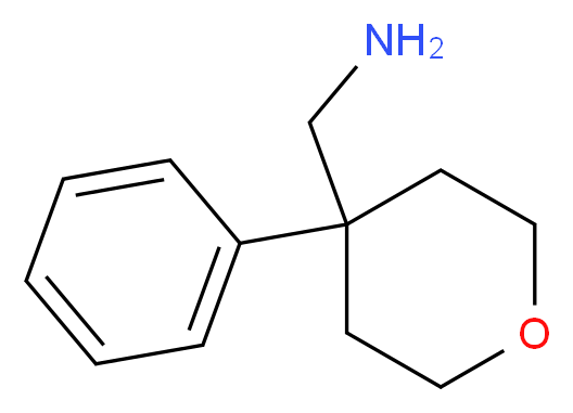 C-(4-Phenyl-tetrahydro-pyran-4-yl)-methylamine_分子结构_CAS_14006-32-7)