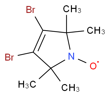 3,4-Dibromo-1-oxyl-2,2,5,5-tetramethyl-Δ3-pyrroline_分子结构_CAS_78033-68-8)