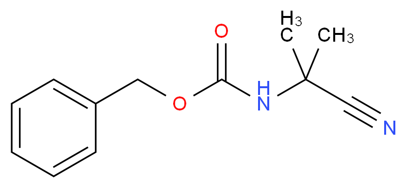 Benzyl [1-Cyano-1-methylethyl]carbamate_分子结构_CAS_100134-82-5)