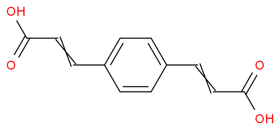 3-[4-(2-carboxyeth-1-en-1-yl)phenyl]prop-2-enoic acid_分子结构_CAS_16323-43-6